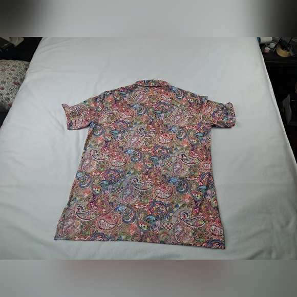 Robert Graham Men's Goldberg Short-Sleeve Knit Polo Paisley Size M - Picture 16 of 16